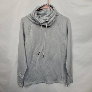 SALE 5/$25 Athleta Cinch Popover Cowl Neck Sweatshirt Pullover Light Gray Size S